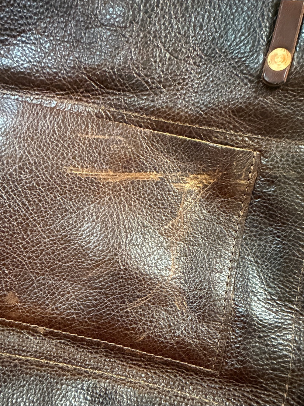 Meanwhile Back on the Farm Genuine Leather Tote – Like New - Picture 6 of 6